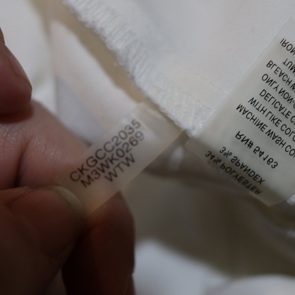 Calvin Klein White Ankle Gold Zipper Detail Pants 12 - Picture 10 of 12